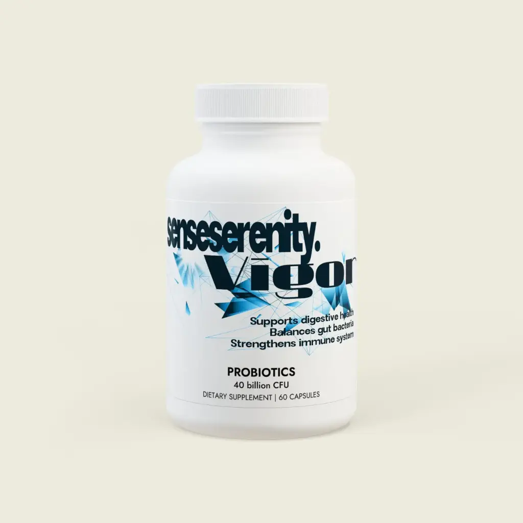 Sense Serenity Vigor Probiotic Capsules – Digestive & Immune Support, 60 Count