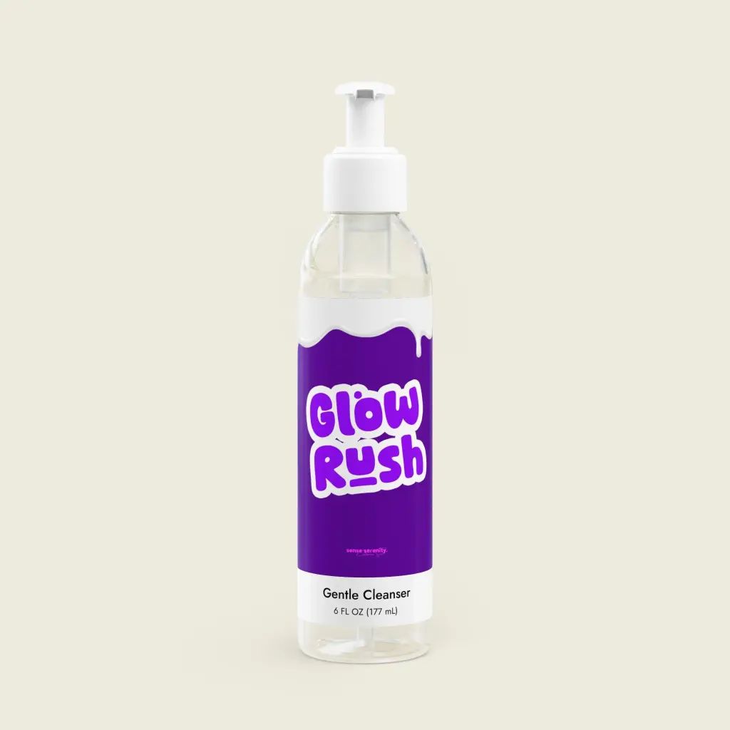 Glow Rush Gentle Face and Body Cleanser - Gentle Moisturized Facial Cleanser for Acne and Sensitive Skin 