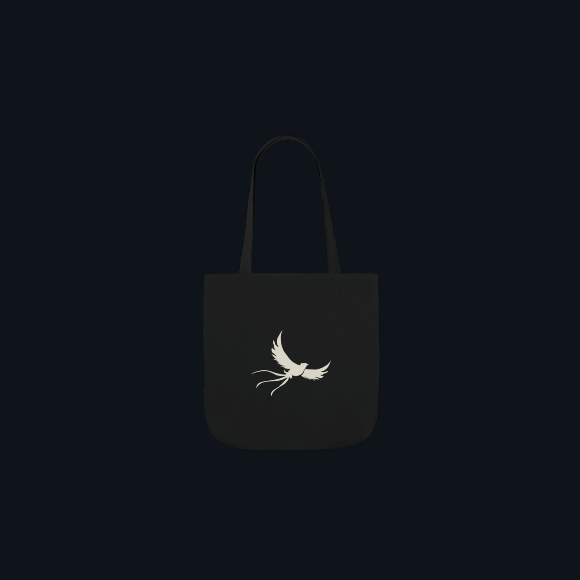 Phoenix Flight Canvas Tote Bag – Black (13"x13")