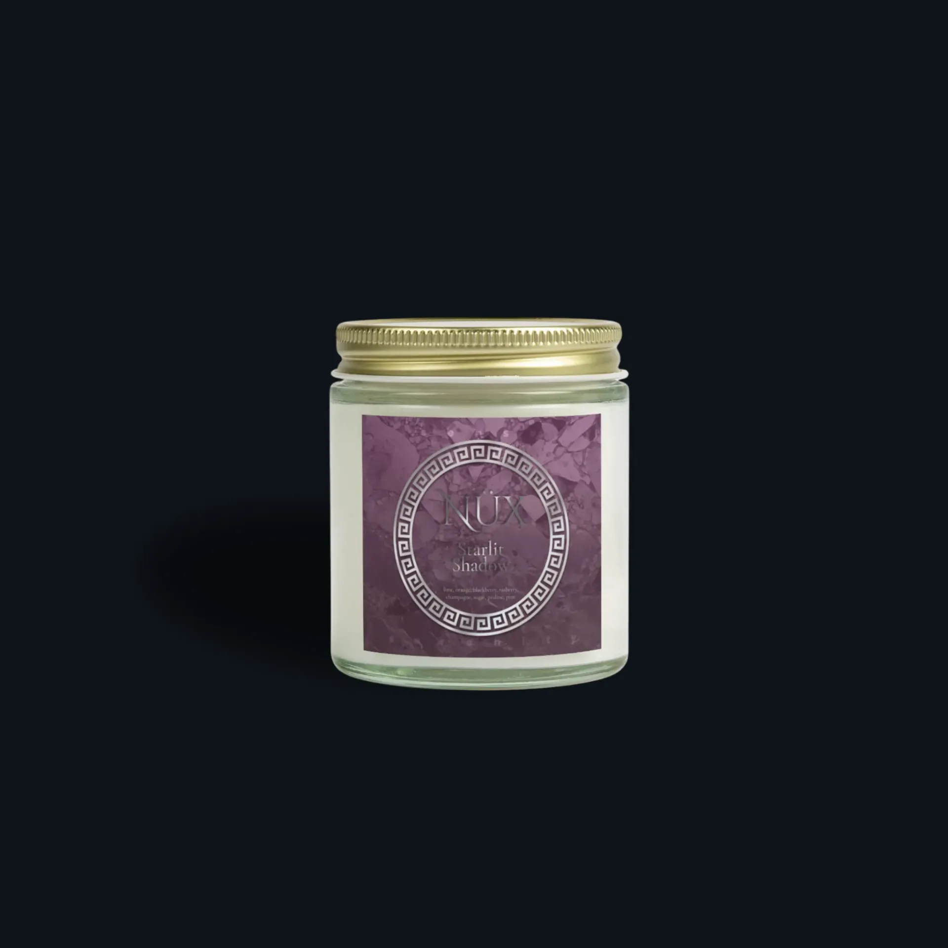 Nyx Blackberry Vanilla Candle – Coconut Apricot Wax (Clear Vessel = brighter throw, 4 oz (~20h))