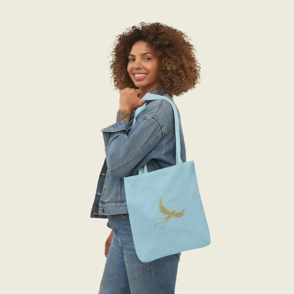 Phoenix Flight Artistic Blue Canvas Tote by Sense Serenity 