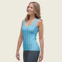 Ocean Breeze | Sky Blue Striped Summer Tank Top by Sense Serenity