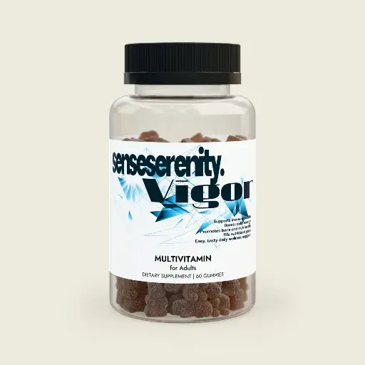 Sense Serenity Vigor Adult Multivitamin Gummies – Daily Immune, Energy & Bone Support – 60 Gummies