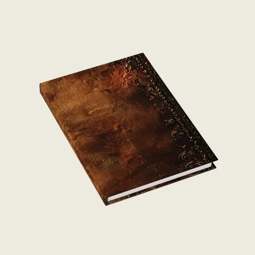 Gilded Brown Journal Collection – Rustic Elegance | Ruled Line | Sense Serenity Crazy 