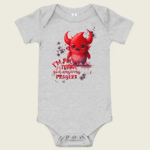 Little Monster Baby Onesie by Sense Serenity – Soft Cotton Short Sleeve Bodysuit