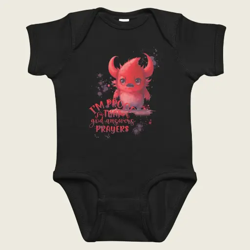 Sense Serenity LOVELY Red Monster Baby Bodysuit - Cute Infant One-Piece