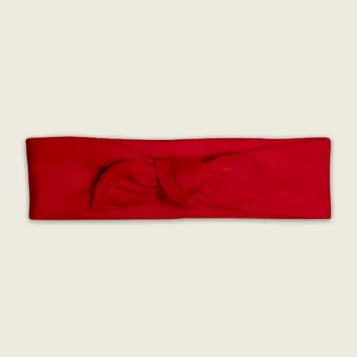 Sense Serenity Lovely Cherry Red Bow Baby Headband – Soft Cotton Newborn & Infant Hair Accessory