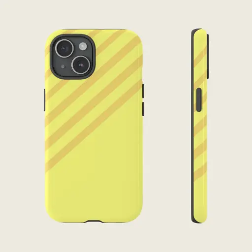 Sense Serenity “Sunbeam” Butter Yellow Tough Phone Case – Shockproof, Durable, Stylish Cover