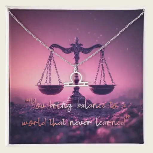 Celestial Balance – Libra Zodiac Necklace by Sense Serenity