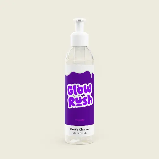Glow Rush Gentle Face and Body Cleanser - Gentle Moisturized Facial Cleanser for Acne and Sensitive Skin 