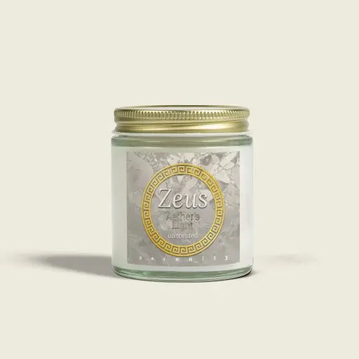 Unscented Candle – Zeus | Clean Burn, No Added Fragrance